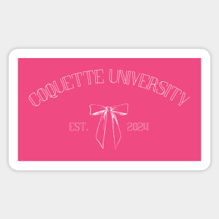 Coquette University Cute Bow Collegiate design Sticker
